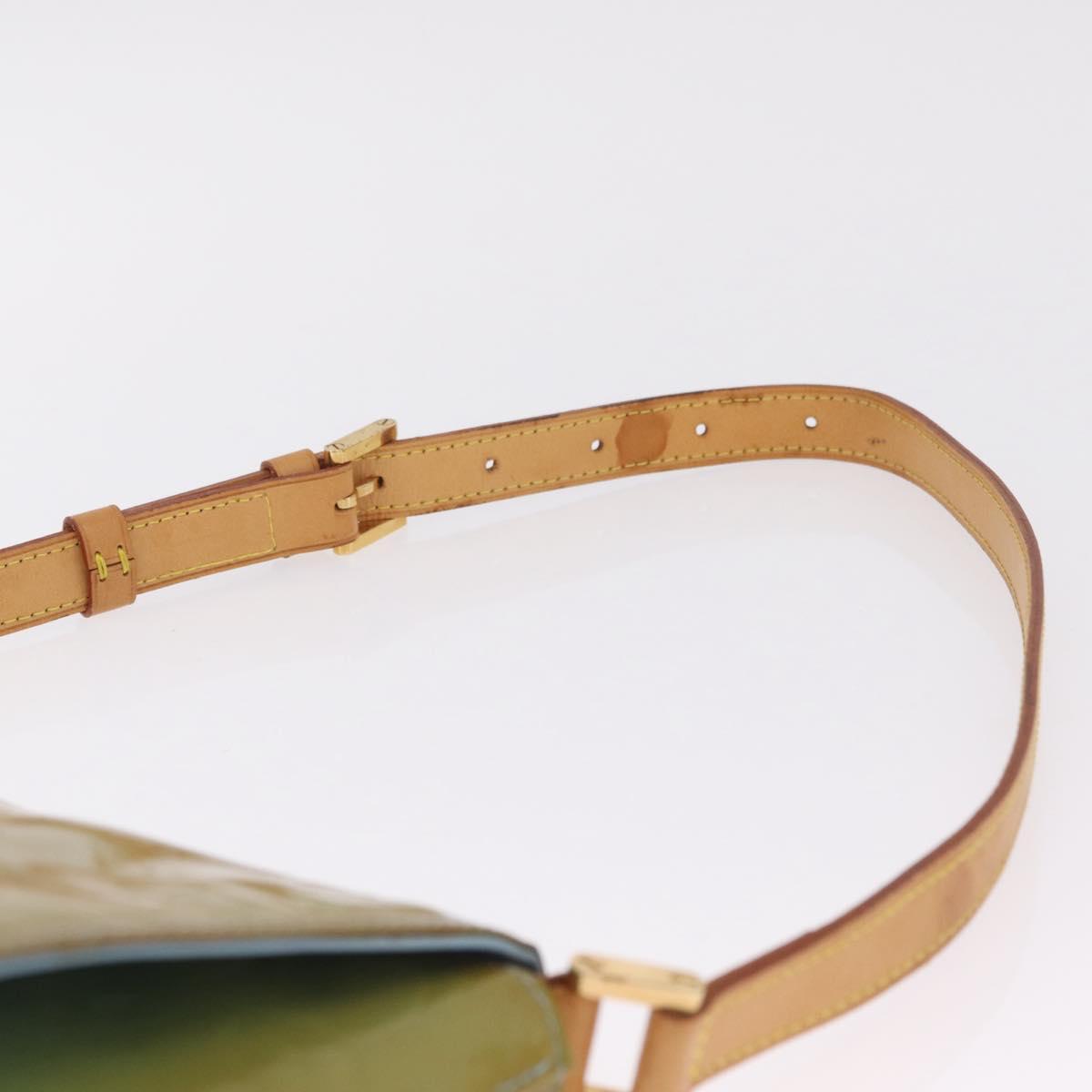 LOUIS VUITTON Vernis Thompson Street Bag Baby Blue M91009 LV Auth 213881