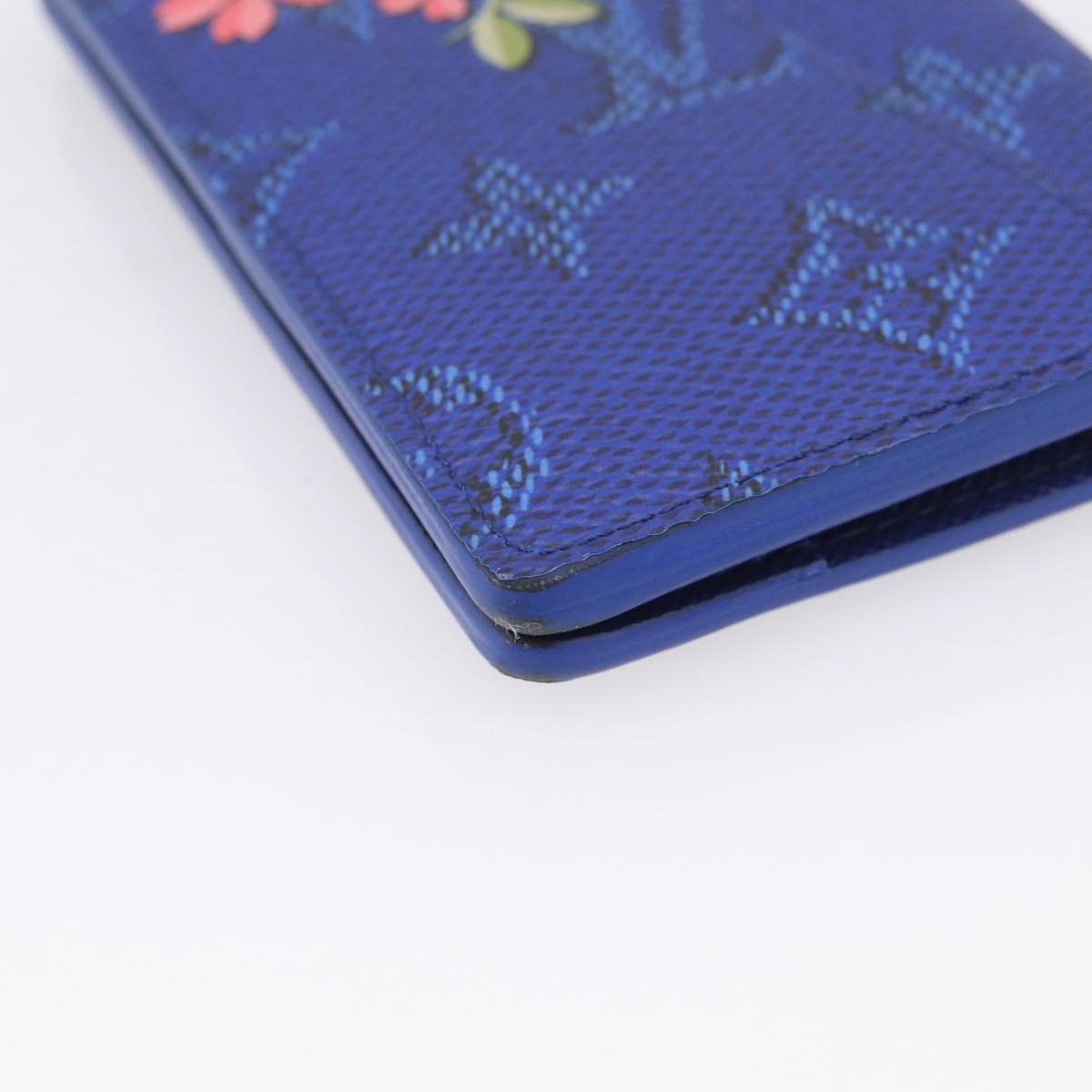 LOUIS VUITTON Monogram Organizer Dupoch Card Case Blue M25972 LV Auth 213885M