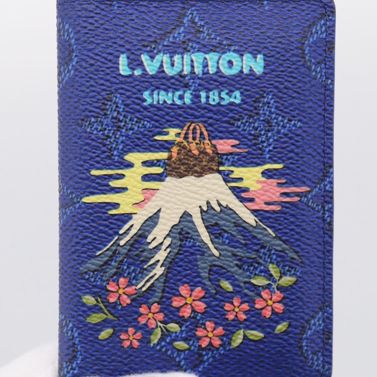 LOUIS VUITTON Monogram Organizer Dupoch Card Case Blue M25972 LV Auth 213885M