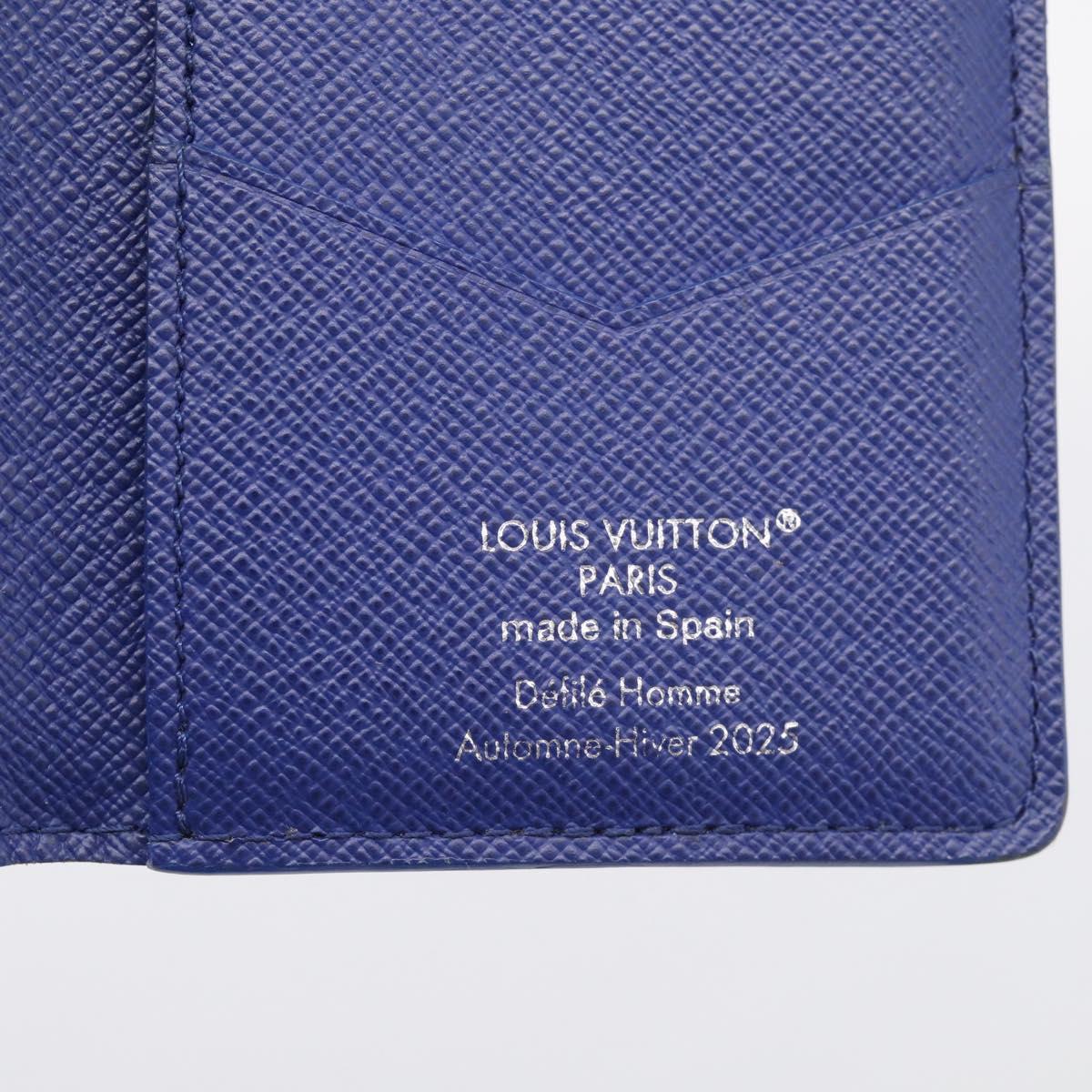 LOUIS VUITTON Monogram Organizer Dupoch Card Case Blue M25972 LV Auth 213885M