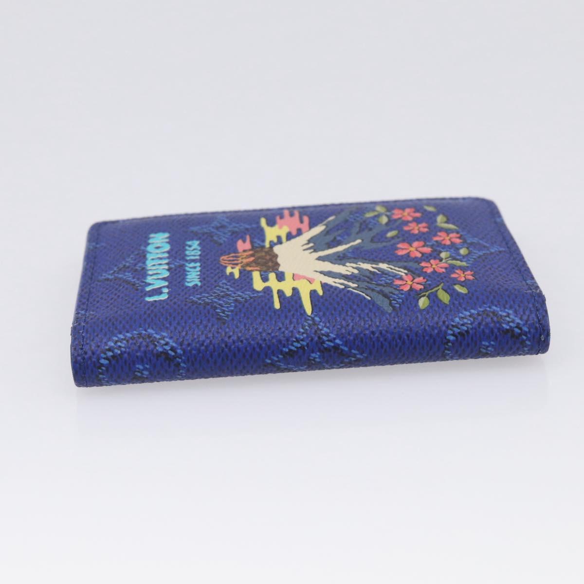 LOUIS VUITTON Monogram Organizer Dupoch Card Case Blue M25972 LV Auth 213885M