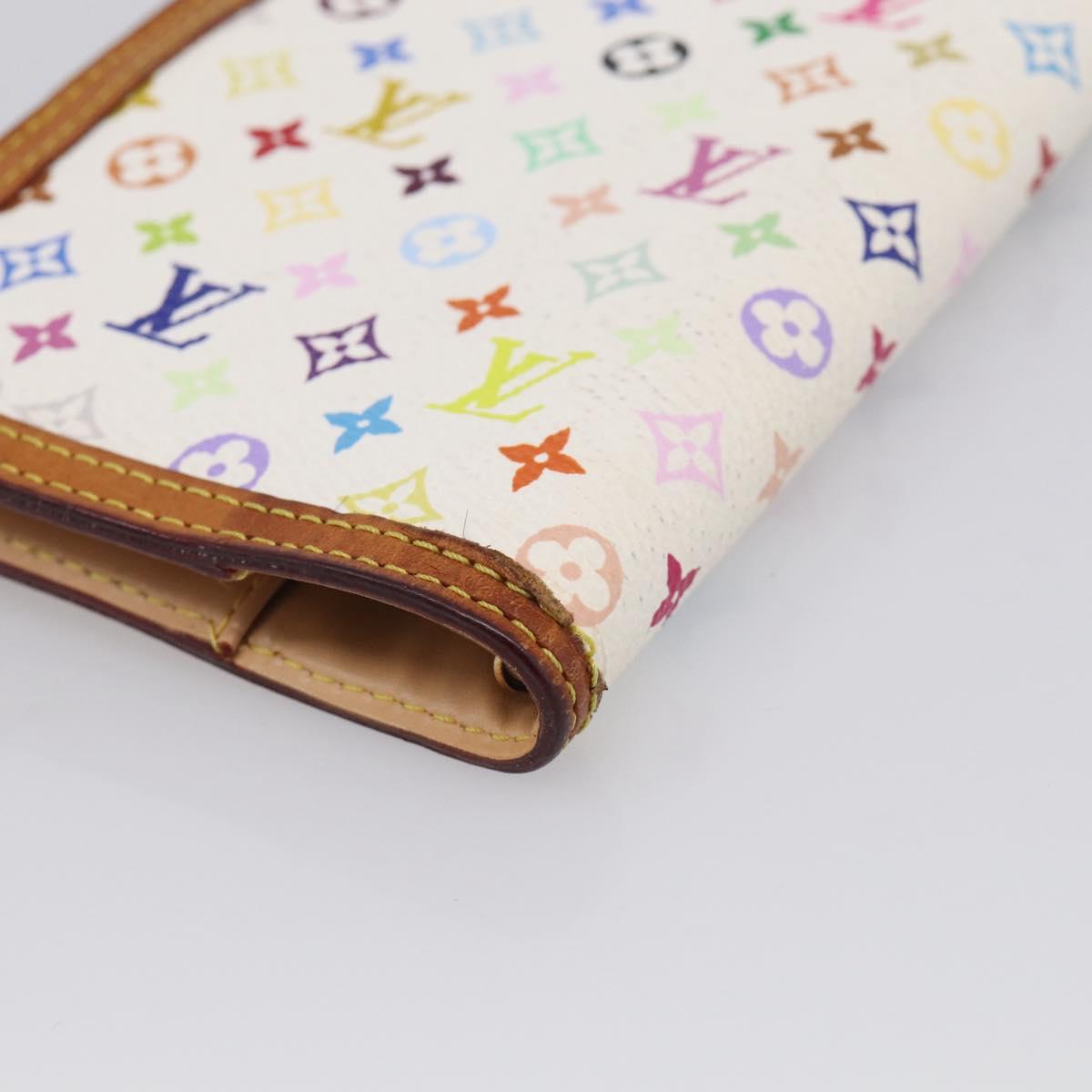 LOUIS VUITTON Multicolor Agenda PM Day Planner Cover White R21074 LV Auth 213886