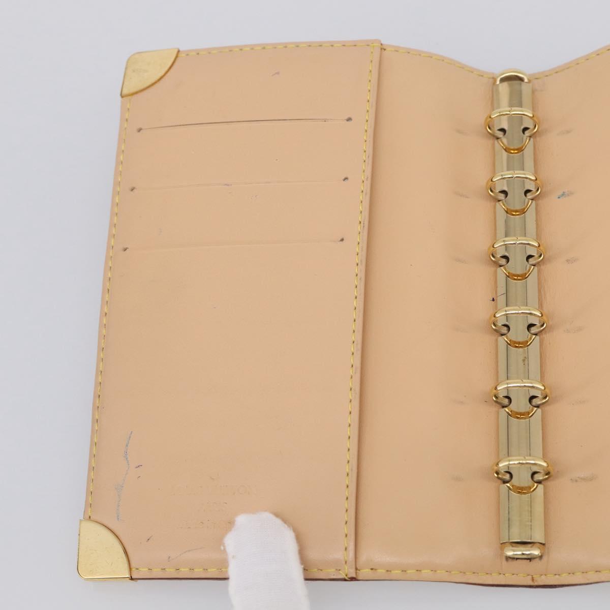 LOUIS VUITTON Multicolor Agenda PM Day Planner Cover White R21074 LV Auth 213886