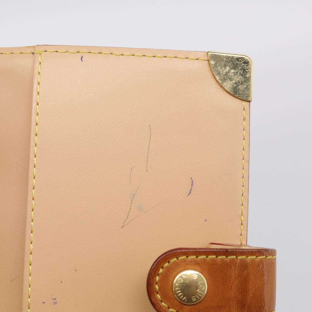 LOUIS VUITTON Multicolor Agenda PM Day Planner Cover White R21074 LV Auth 213886