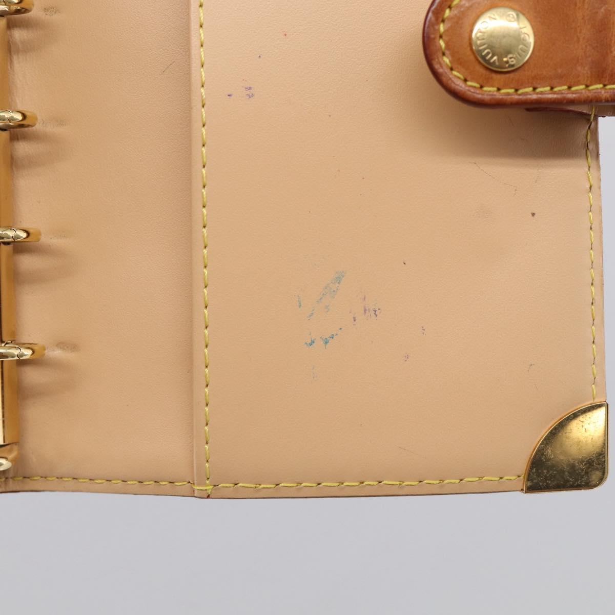 LOUIS VUITTON Multicolor Agenda PM Day Planner Cover White R21074 LV Auth 213886