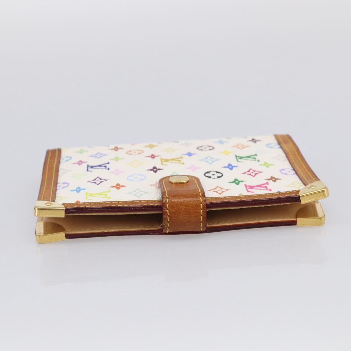 LOUIS VUITTON Multicolor Agenda PM Day Planner Cover White R21074 LV Auth 213886