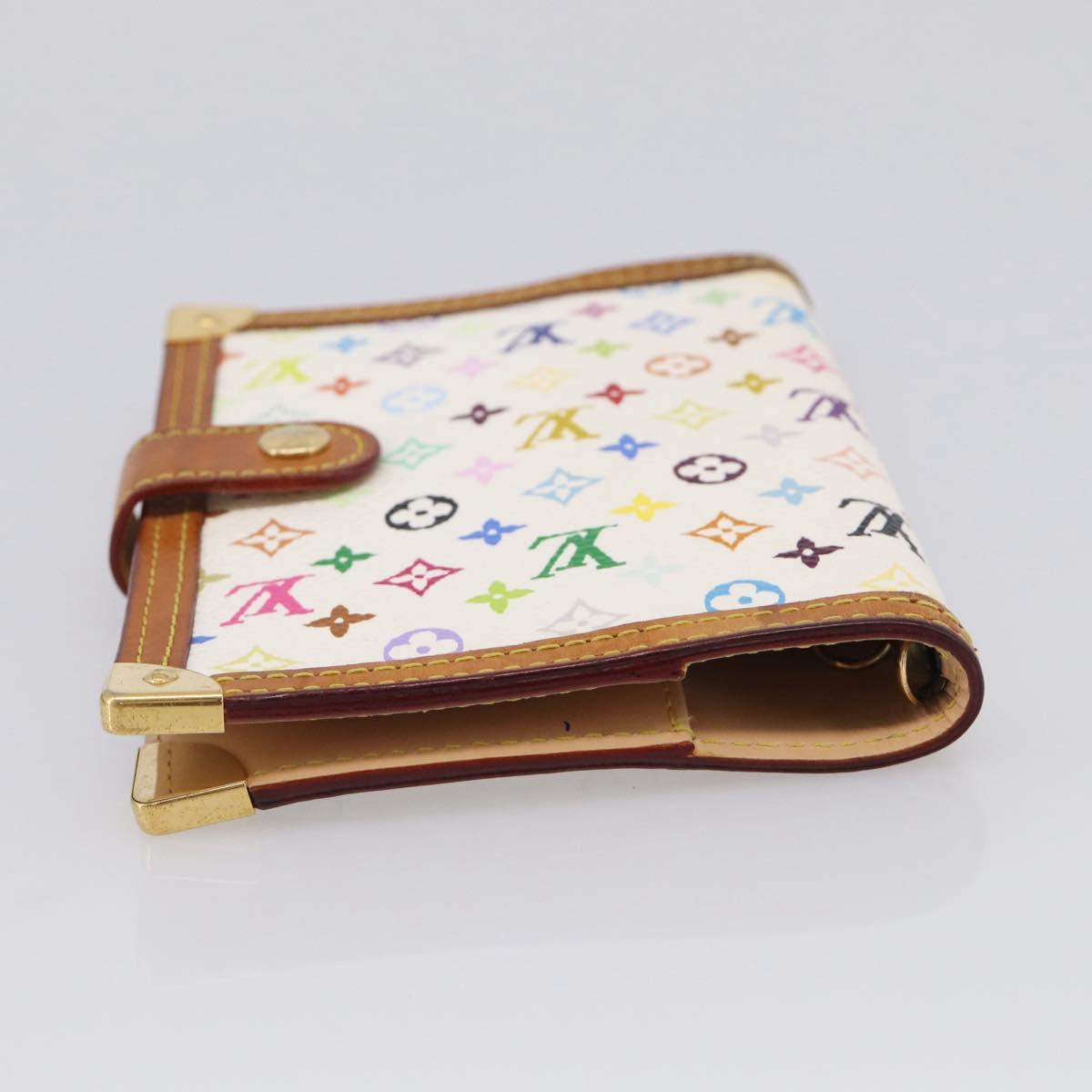 LOUIS VUITTON Multicolor Agenda PM Day Planner Cover White R21074 LV Auth 213886