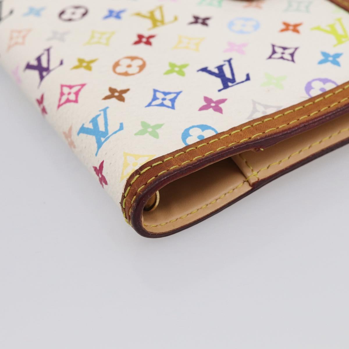 LOUIS VUITTON Multicolor Agenda PM Day Planner Cover White R21074 LV Auth 213886