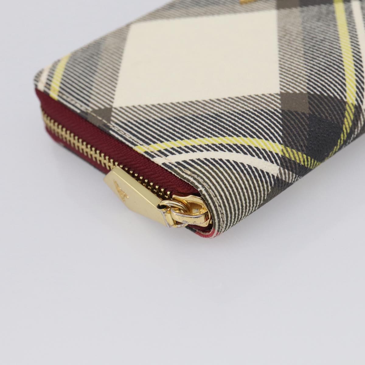 Vivienne Westwood Long Wallet PVC Canvas Red Gold Auth 213887A