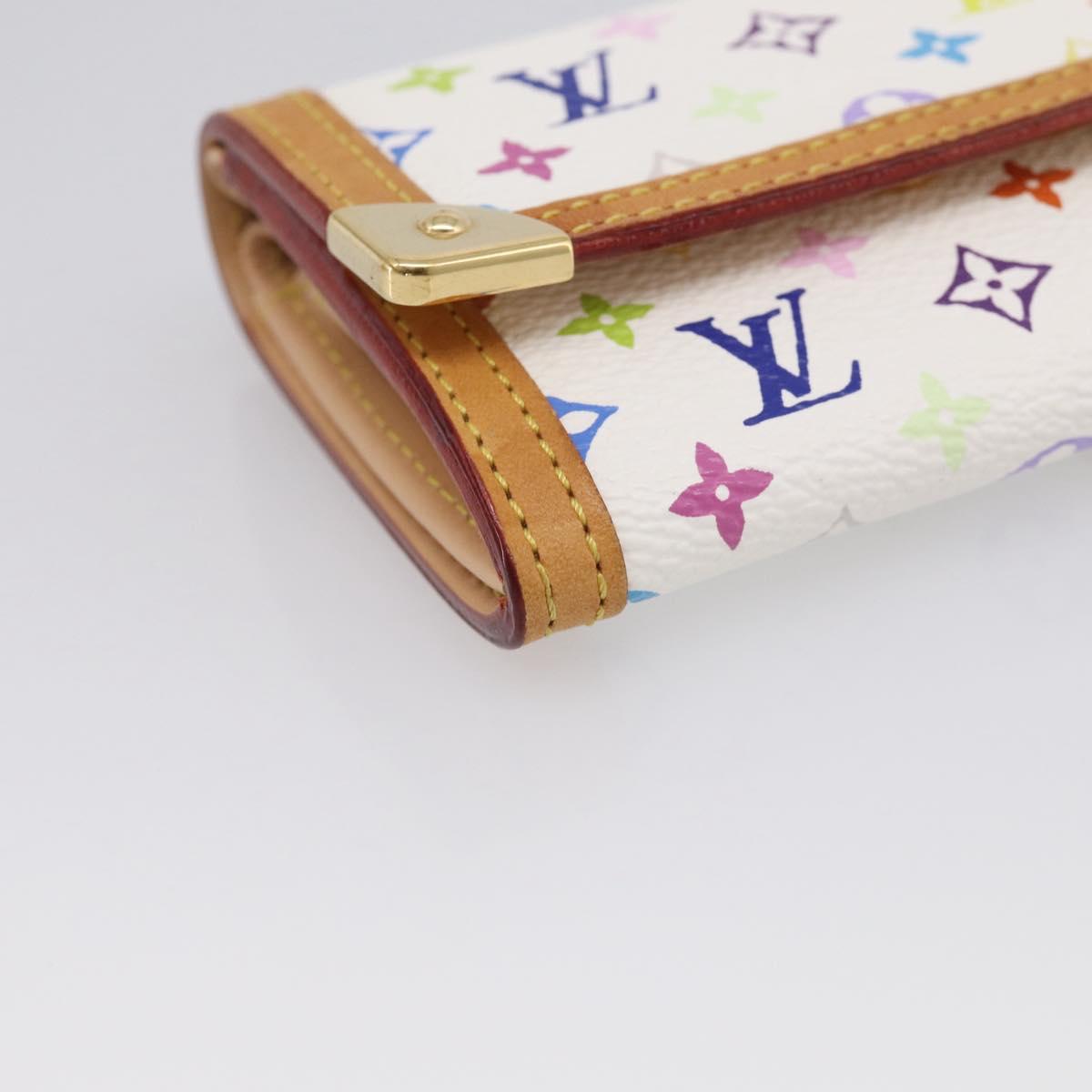 LOUIS VUITTON Multicolor Porte Monnaie Pla Coin Purse M92657 LV Auth 213888V