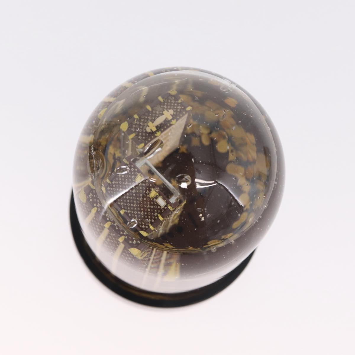 LOUIS VUITTON Trunk Snow Globe Glass Clear LV Auth 213900M
