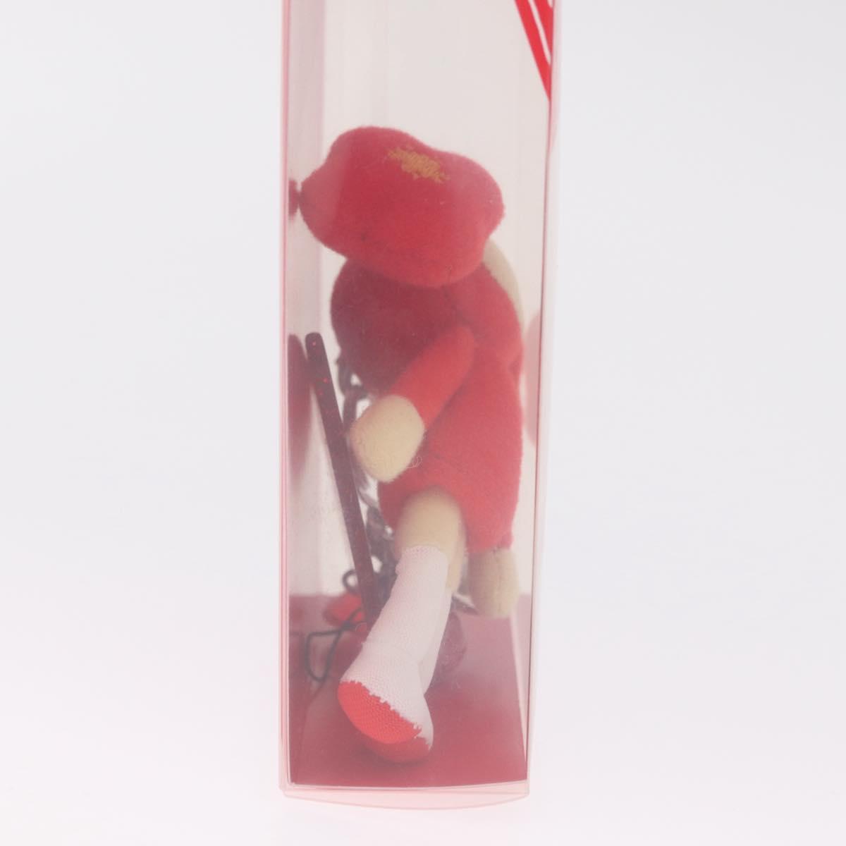 Coach Poppy-chan Key Holder Cotton Unopened Red Gold Auth 213903V