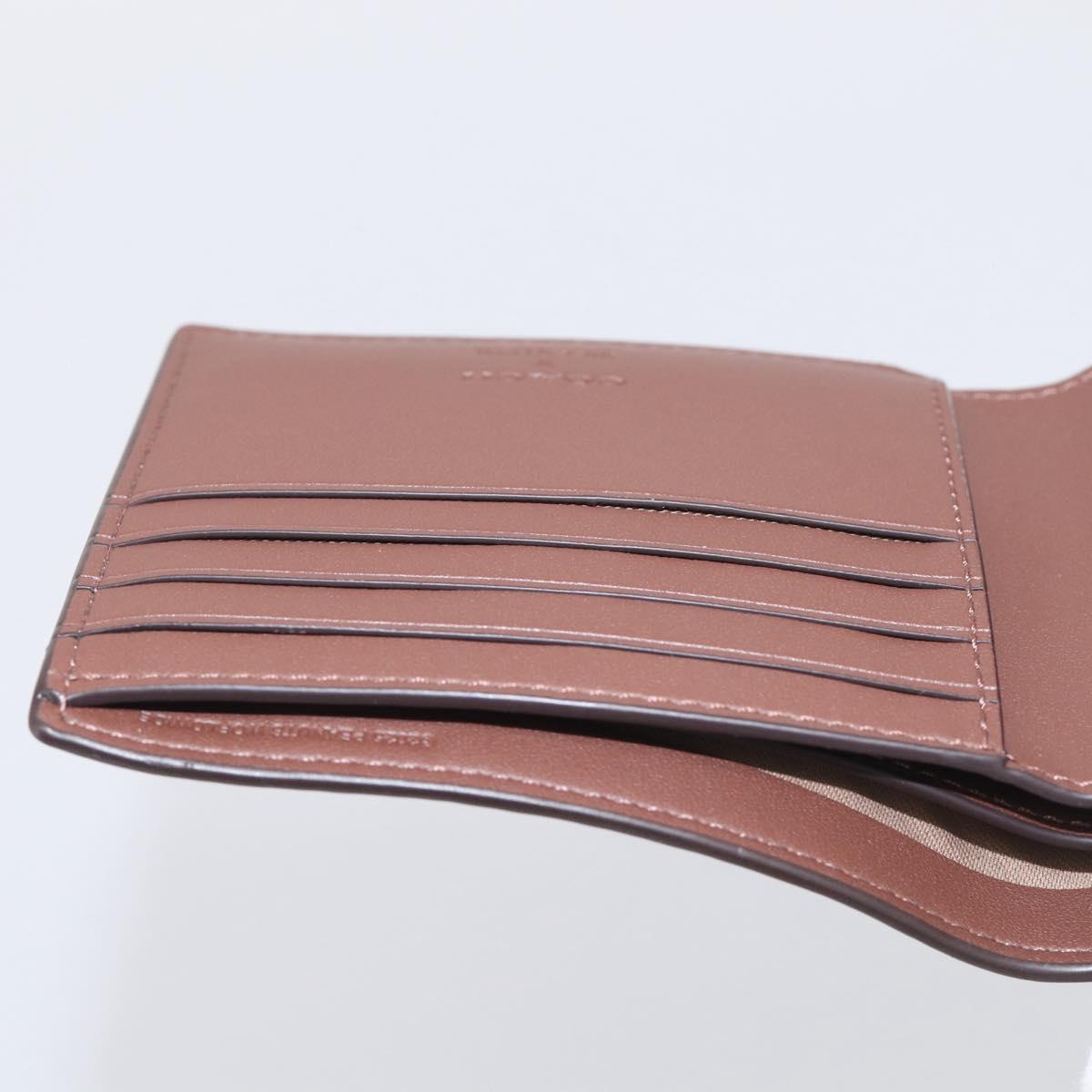 Coach Compact Wallet PEANUTS Collaboration Leather Beige Auth 213905V