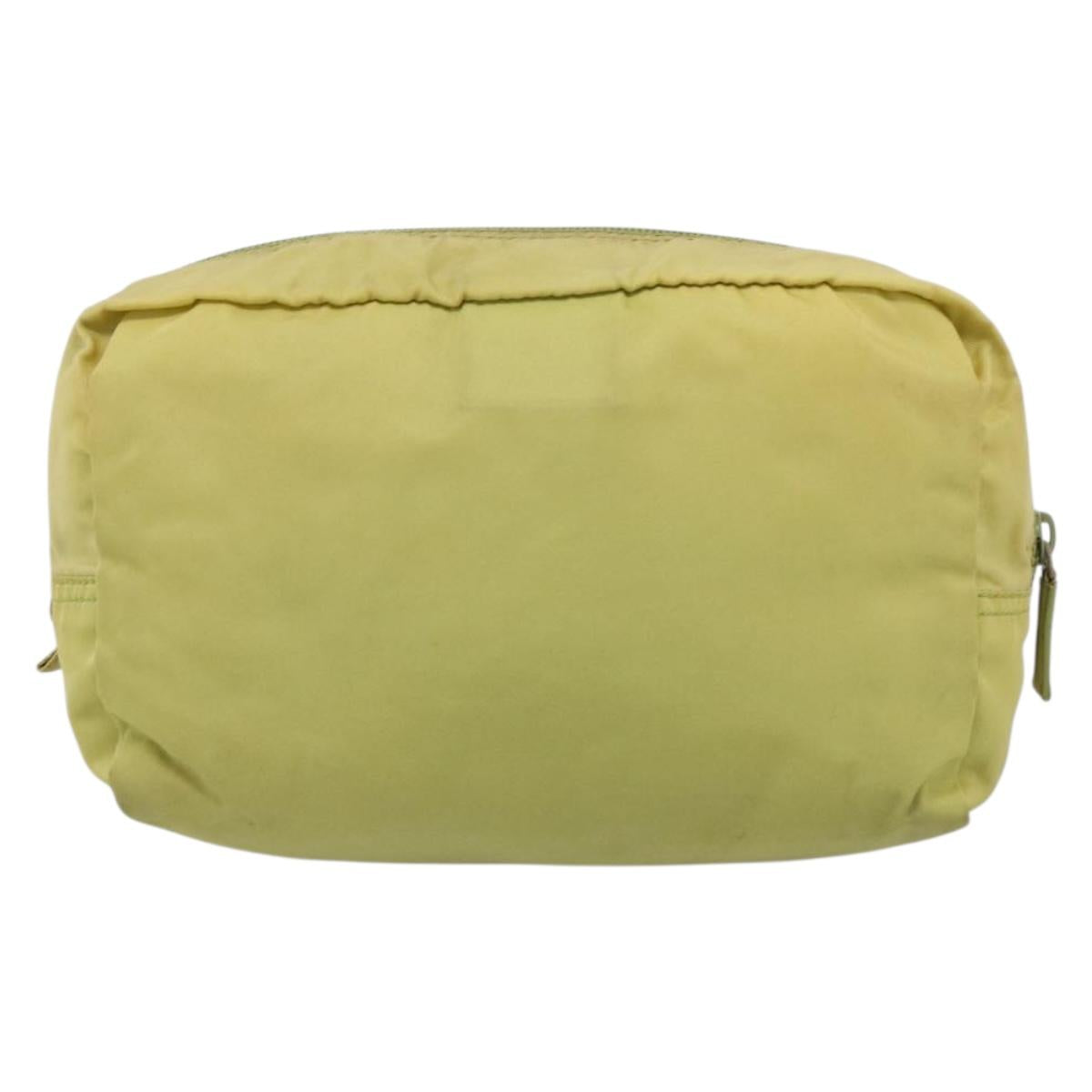 PRADA Pouch Nylon 2 Set Brown Green Auth 213908