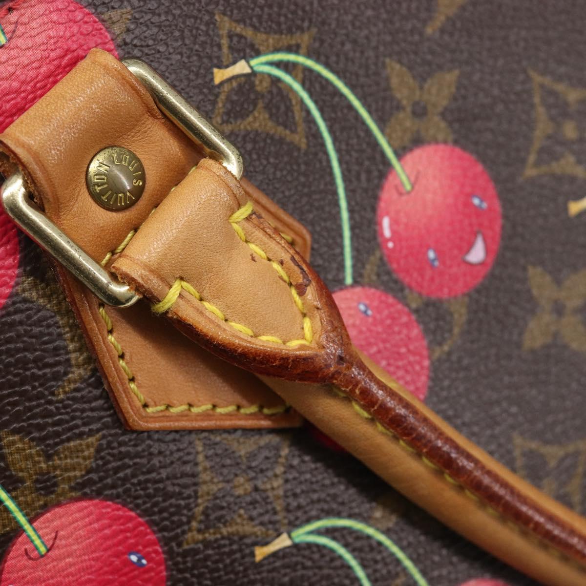 LOUIS VUITTON Monogram Cherry Sac Plat Hand Bag M95010 LV Auth 213928SAV