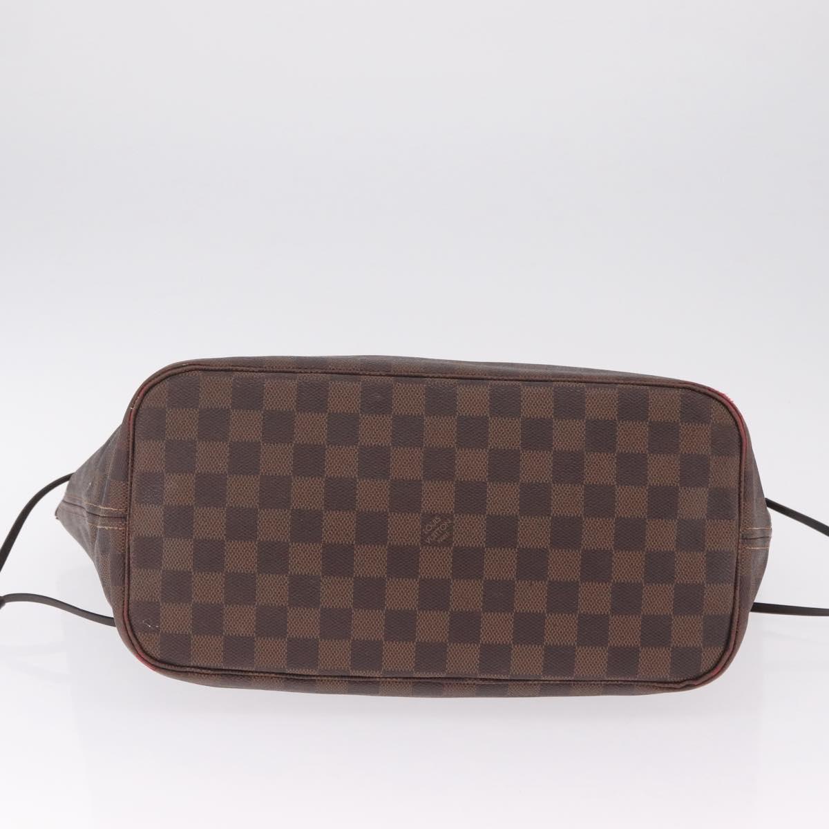 LOUIS VUITTON Damier Ebene Neverfull MM Tote Bag N51105 LV Auth 213941
