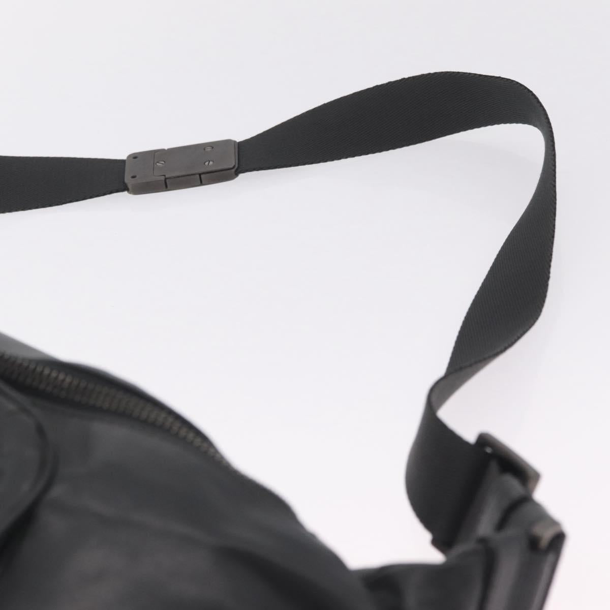 Bottega Veneta INTRECCIATO Body Bag Leather Gray Auth 213950V