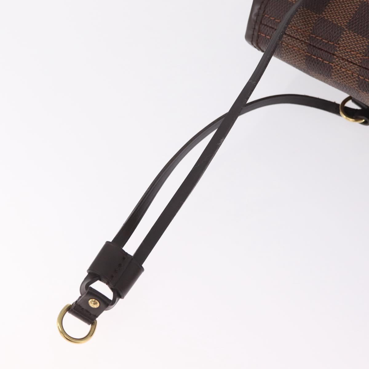 LOUIS VUITTON Damier Ebene Neverfull MM Tote Bag N51105 LV Auth 213954SAM