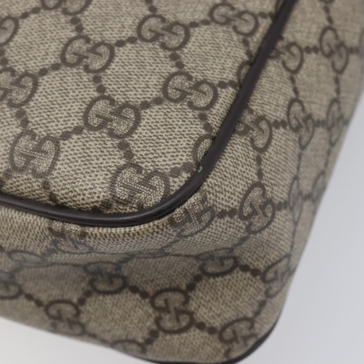 GUCCI GG Supreme Shoulder Bag PVC Beige Gold 201448 Auth 213958V