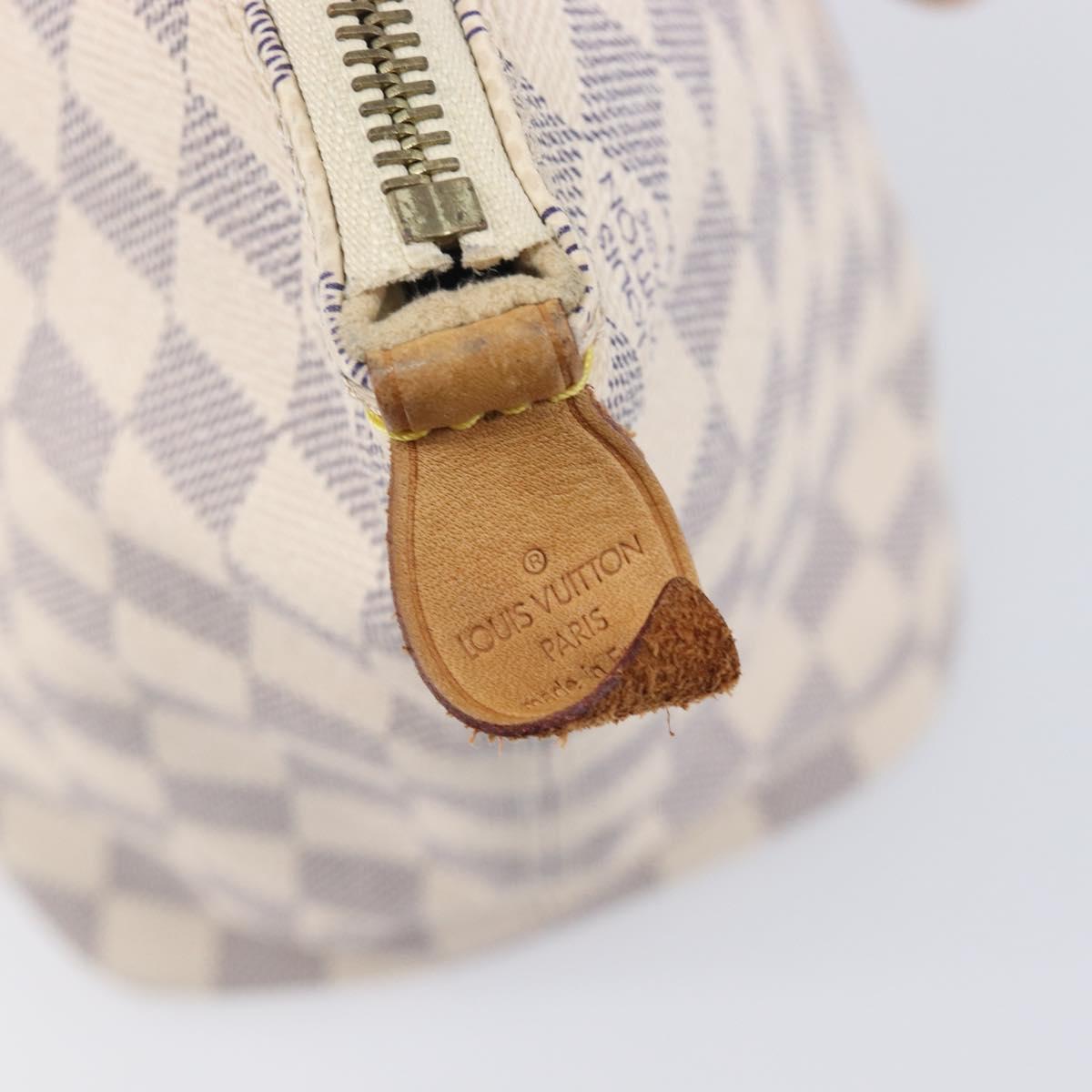 LOUIS VUITTON Damier Azur Saleya PM Tote Bag N51186 LV Auth 213960V