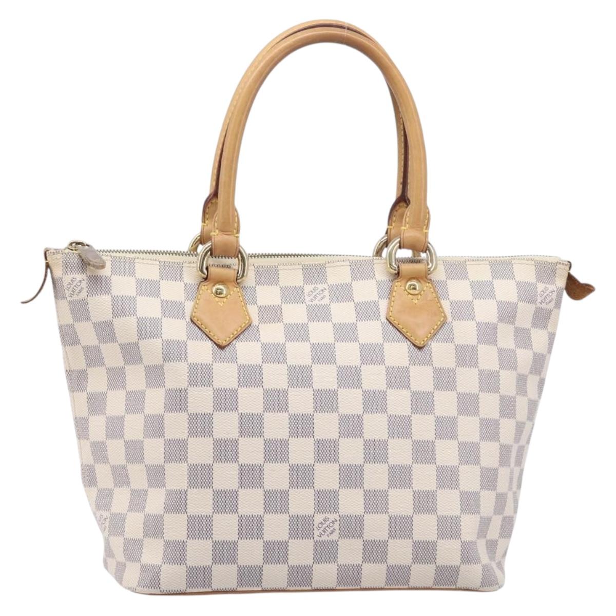 LOUIS VUITTON Damier Azur Saleya PM Tote Bag N51186 LV Auth 213960V