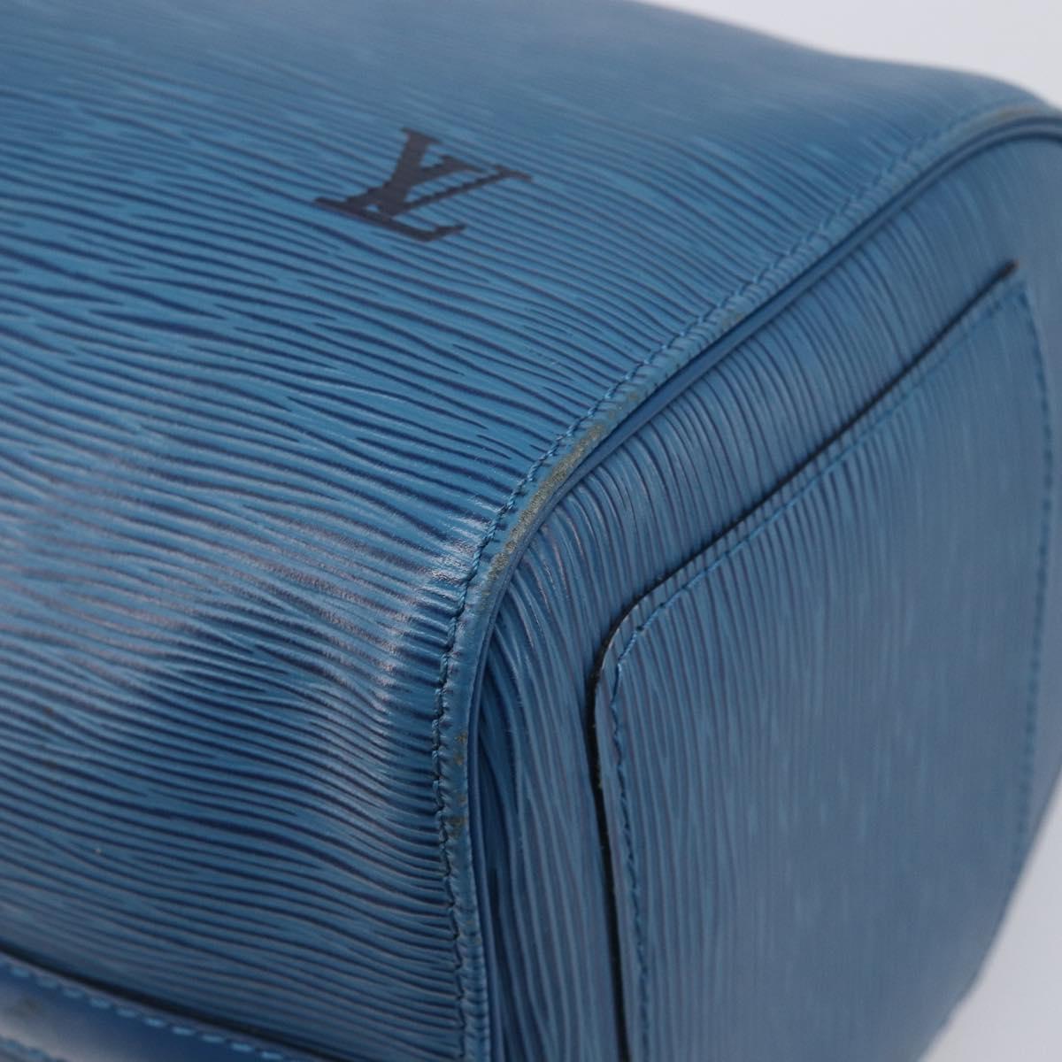LOUIS VUITTON Epi Speedy 30 Hand Bag Toledo Blue M43005 LV Auth 213968V