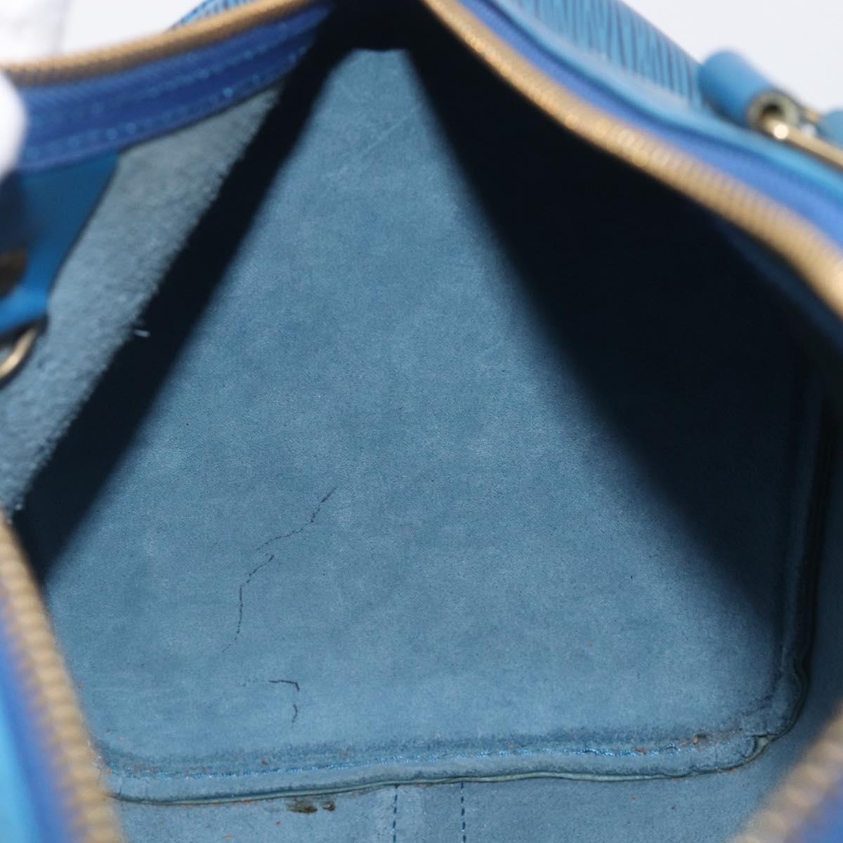 LOUIS VUITTON Epi Speedy 30 Hand Bag Toledo Blue M43005 LV Auth 213968V