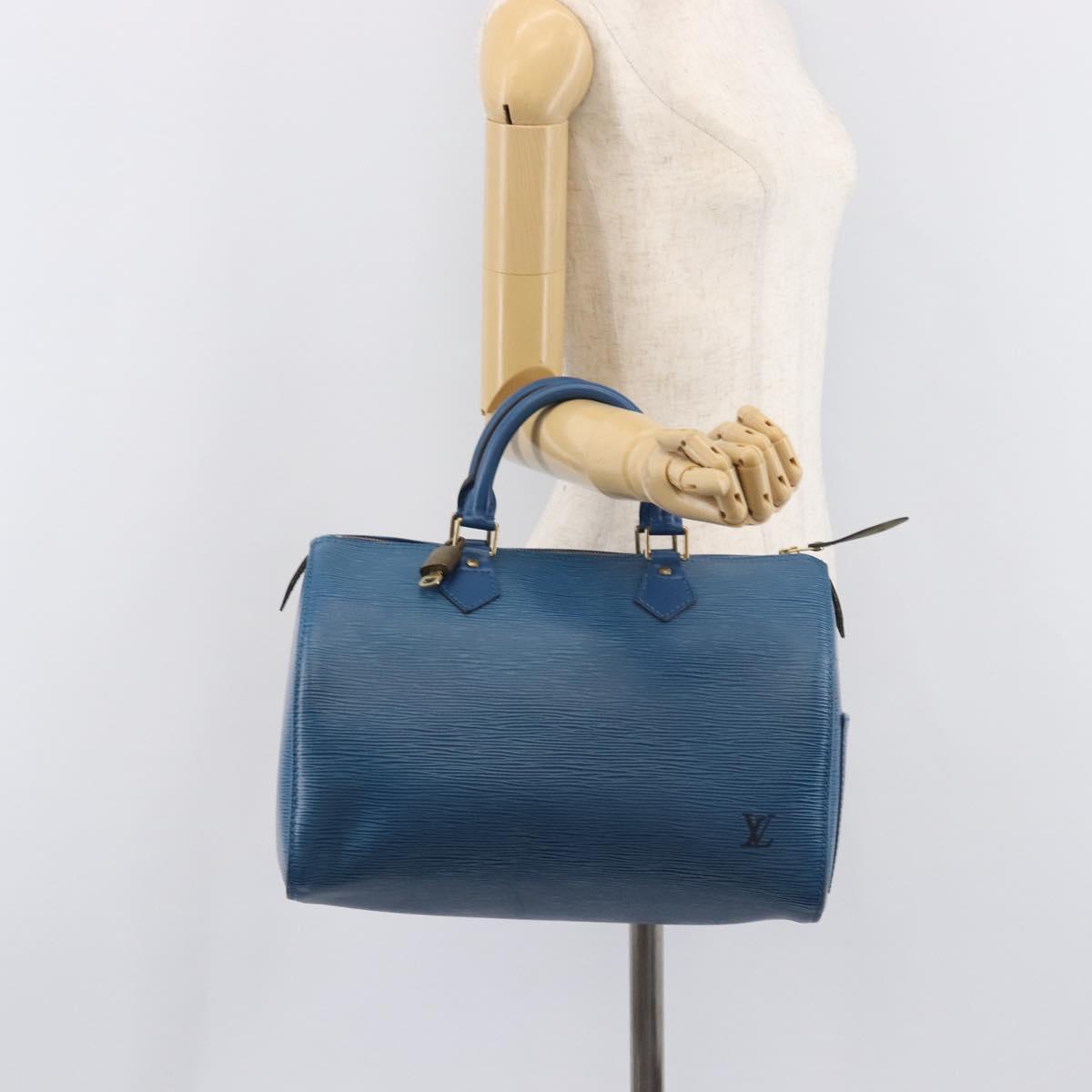 LOUIS VUITTON Epi Speedy 30 Hand Bag Toledo Blue M43005 LV Auth 213968V