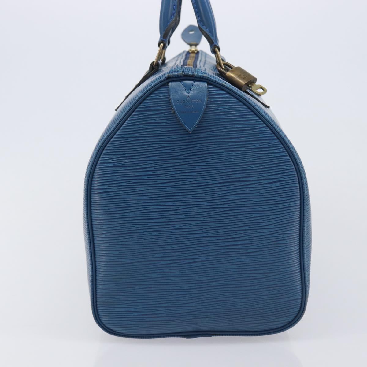 LOUIS VUITTON Epi Speedy 30 Hand Bag Toledo Blue M43005 LV Auth 213968V