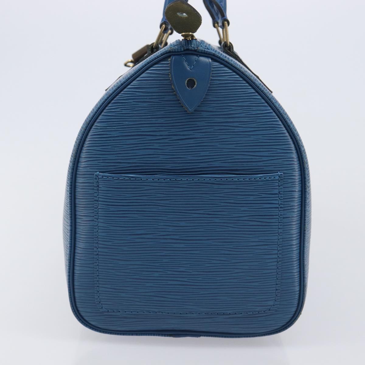 LOUIS VUITTON Epi Speedy 30 Hand Bag Toledo Blue M43005 LV Auth 213968V