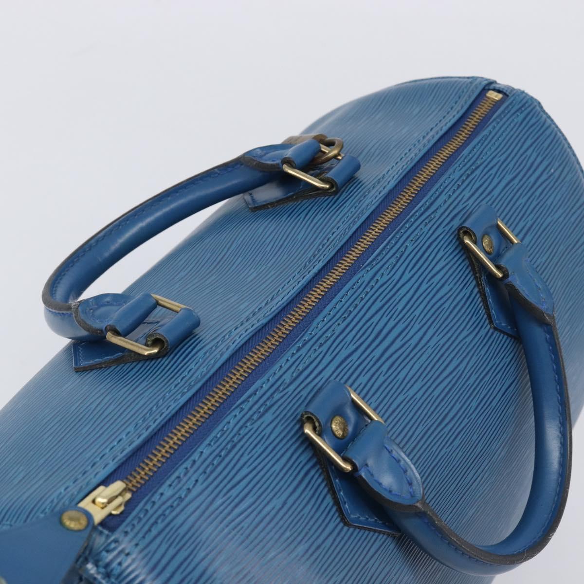 LOUIS VUITTON Epi Speedy 30 Hand Bag Toledo Blue M43005 LV Auth 213968V