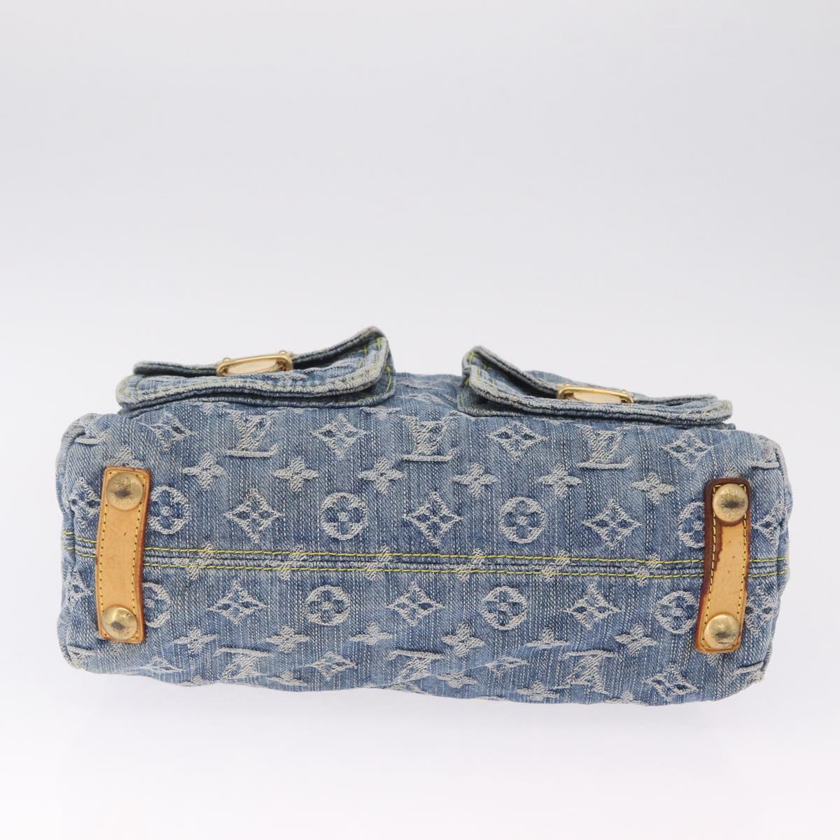 LOUIS VUITTON Monogram Denim Buggy PM Shoulder Bag Blue M95049 LV Auth 213977A