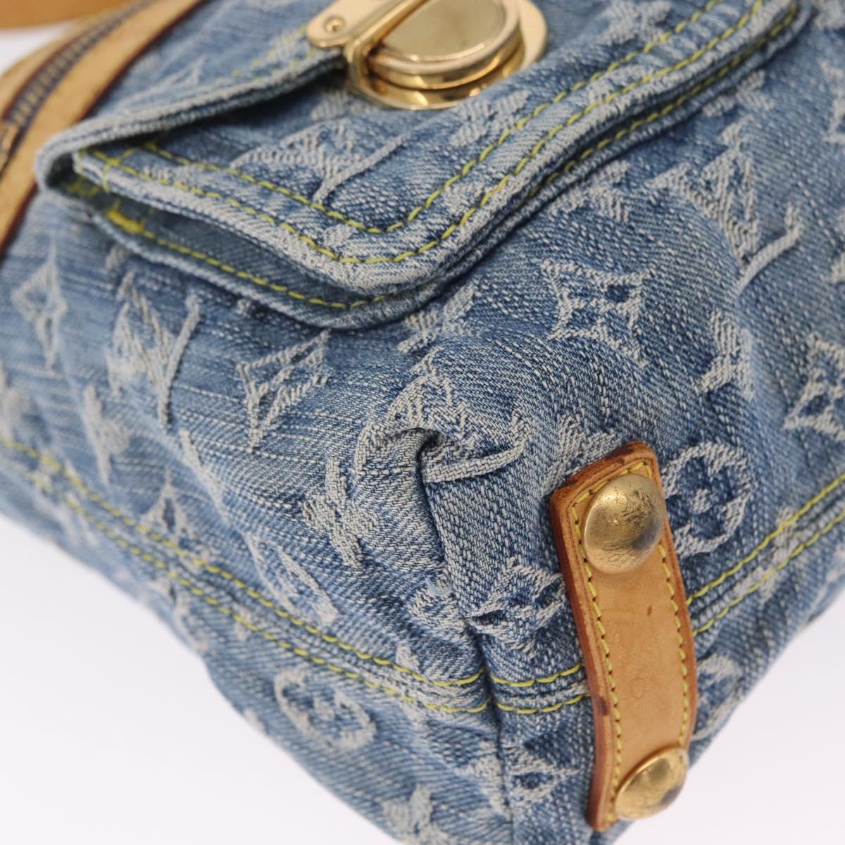 LOUIS VUITTON Monogram Denim Buggy PM Shoulder Bag Blue M95049 LV Auth 213977A