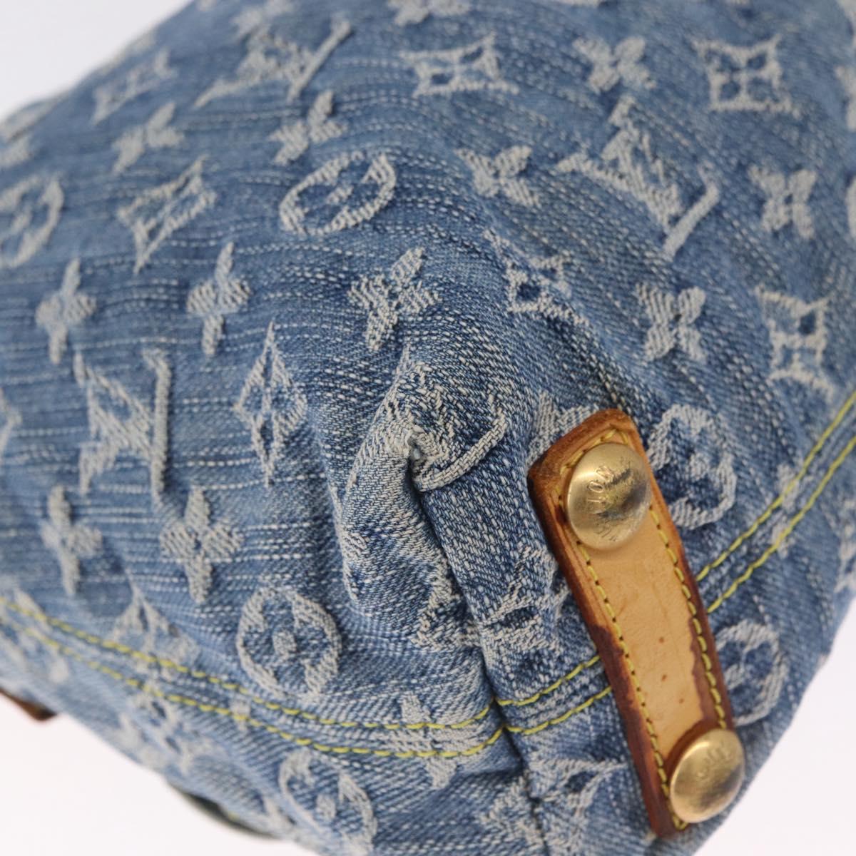 LOUIS VUITTON Monogram Denim Buggy PM Shoulder Bag Blue M95049 LV Auth 213977A