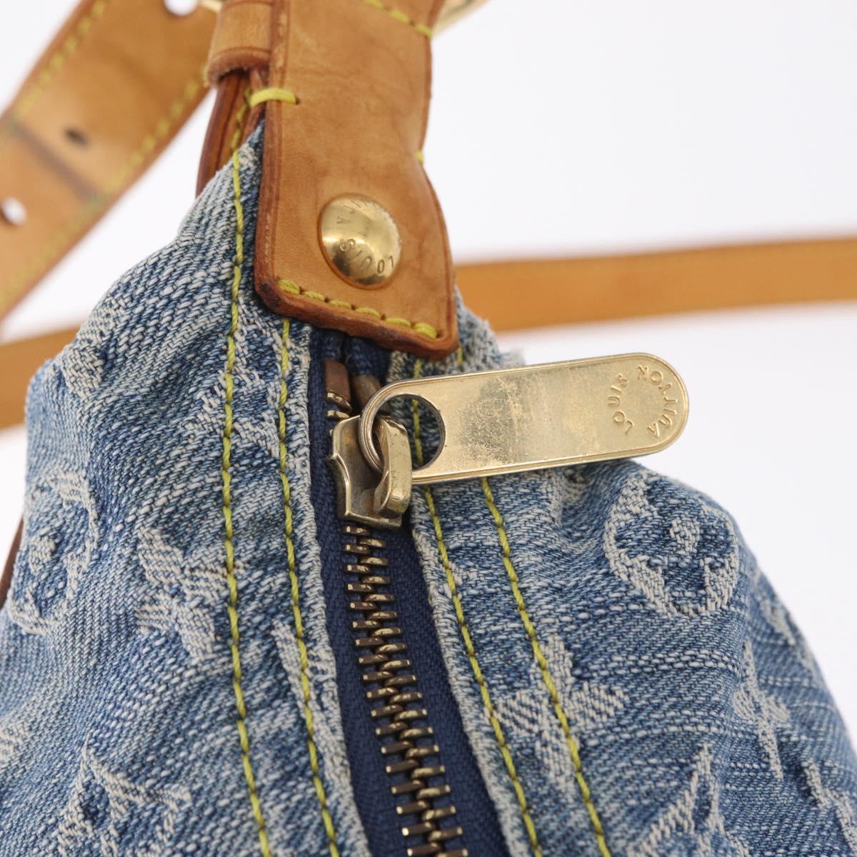 LOUIS VUITTON Monogram Denim Buggy PM Shoulder Bag Blue M95049 LV Auth 213977A