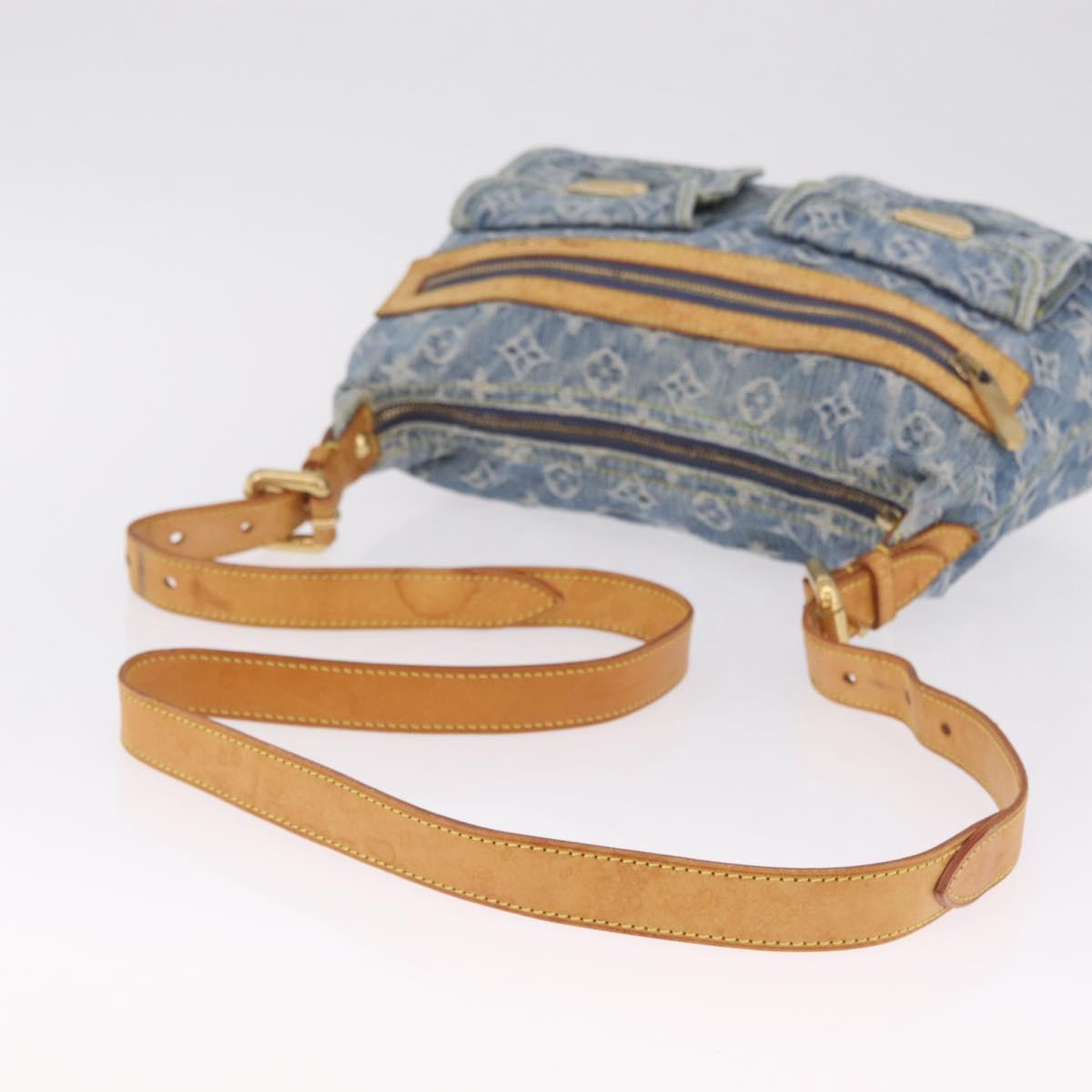 LOUIS VUITTON Monogram Denim Buggy PM Shoulder Bag Blue M95049 LV Auth 213977A