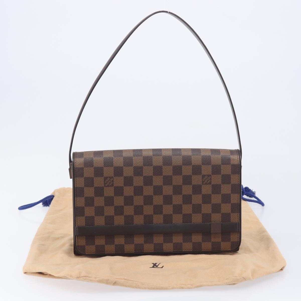 LOUIS VUITTON Damier Ebene Tribeca Ron Shoulder Bag N51160 LV Auth 213988V