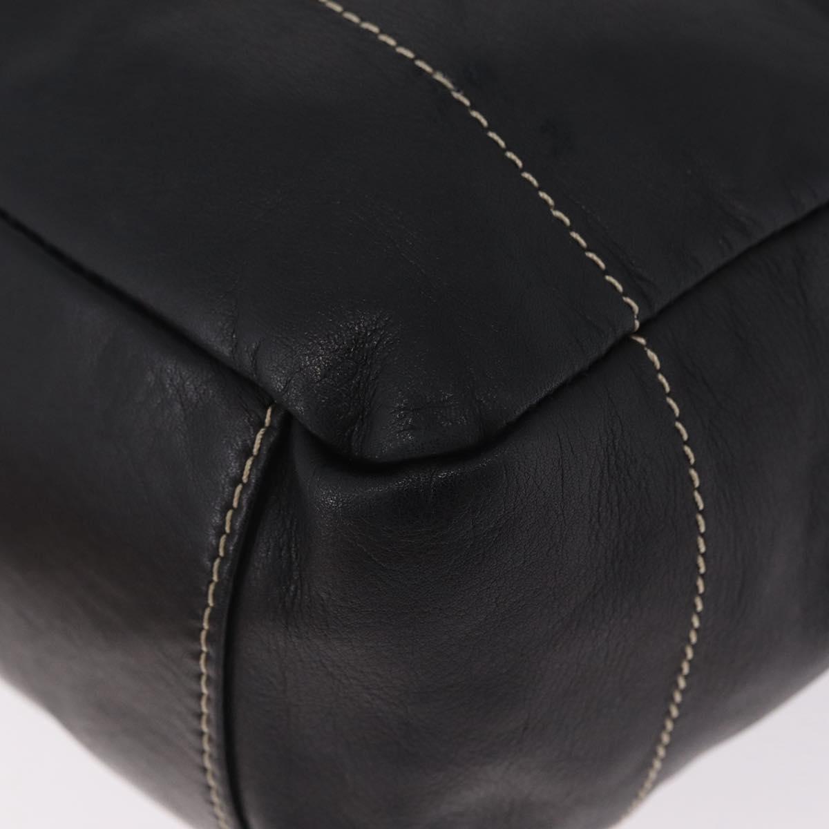 Vivienne Westwood Accord Hand Bag Leather Black Gold Auth 213993A