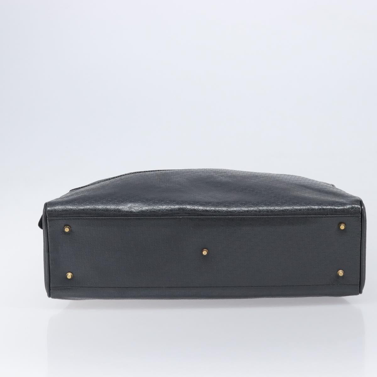 Christian Dior Trotter Canvas Maris Pearl Bag Leather Gray Gold Auth 214009V