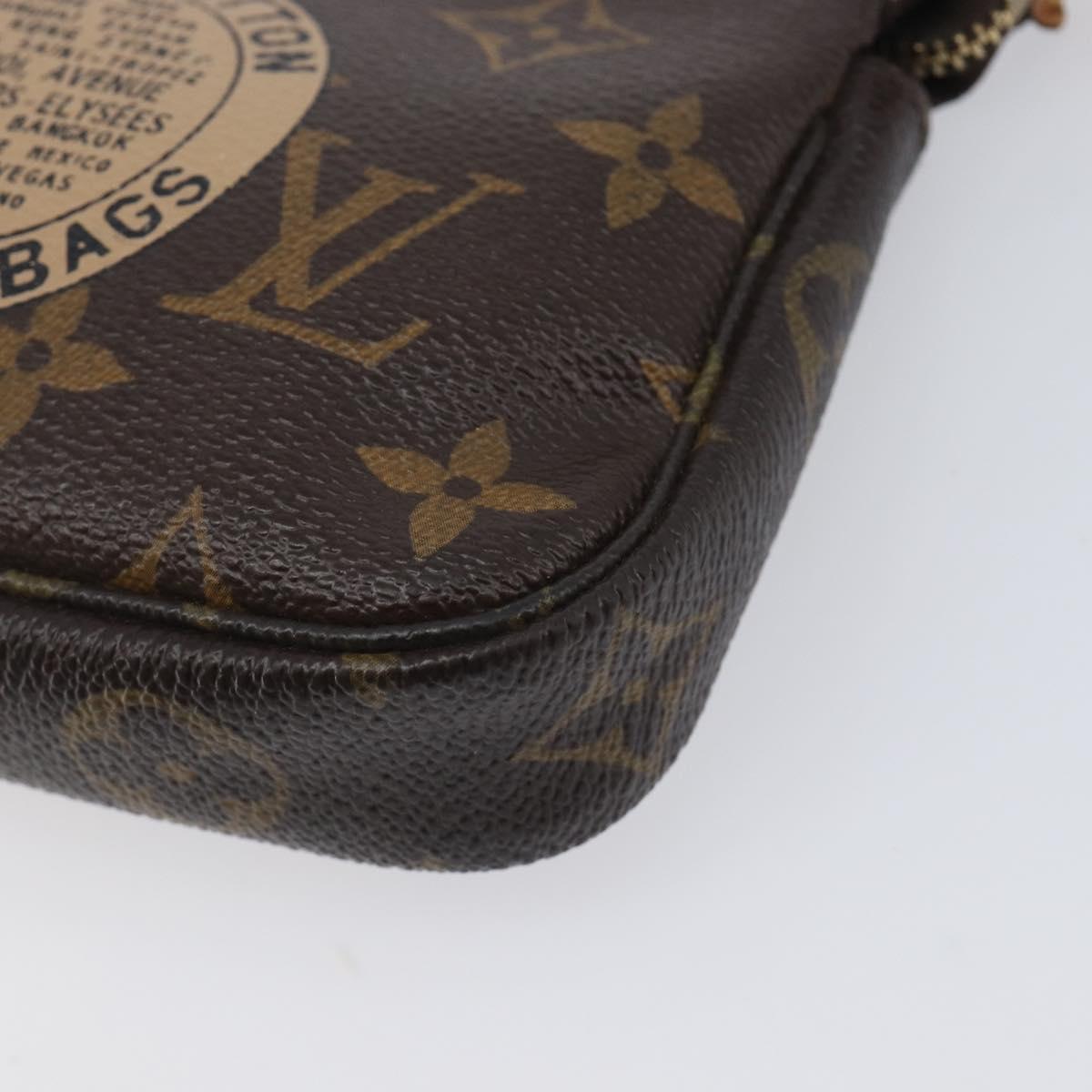 LOUIS VUITTON Mini Pochette Accessoires Pouch T&B M60153 LV Auth 214019V