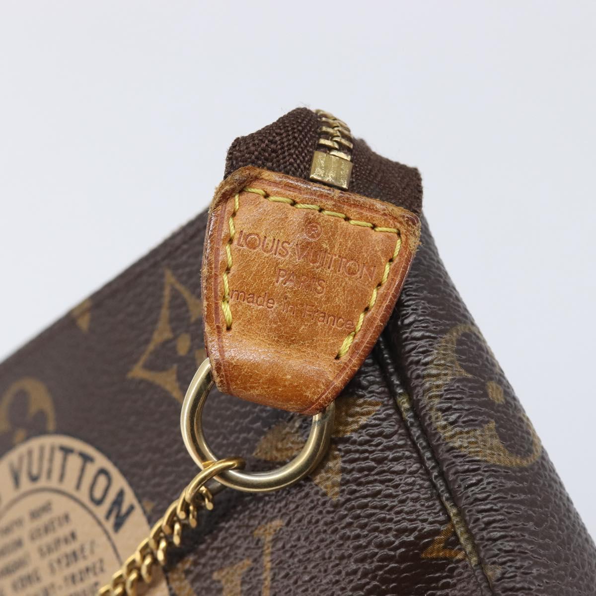 LOUIS VUITTON Mini Pochette Accessoires Pouch T&B M60153 LV Auth 214019V