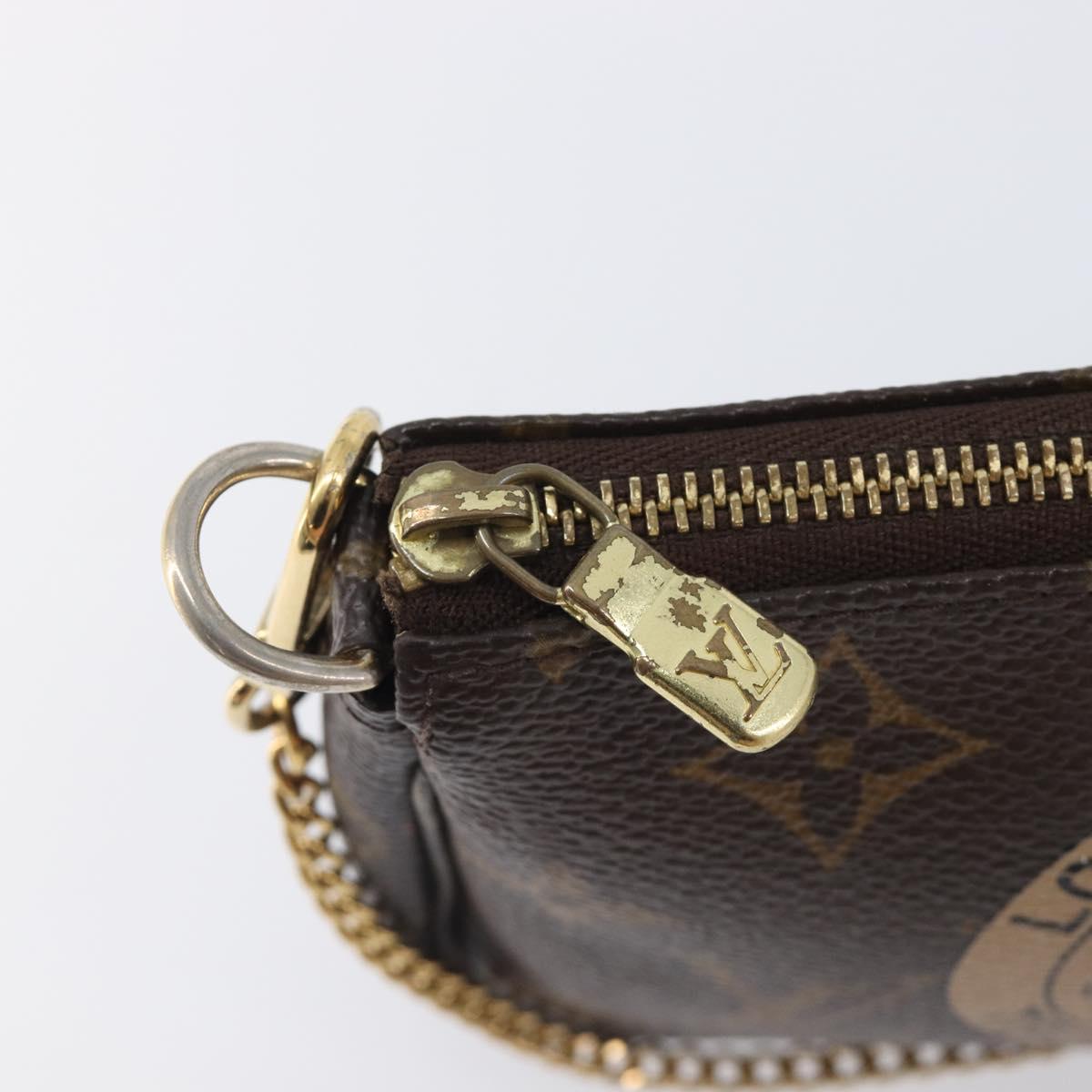 LOUIS VUITTON Mini Pochette Accessoires Pouch T&B M60153 LV Auth 214019V