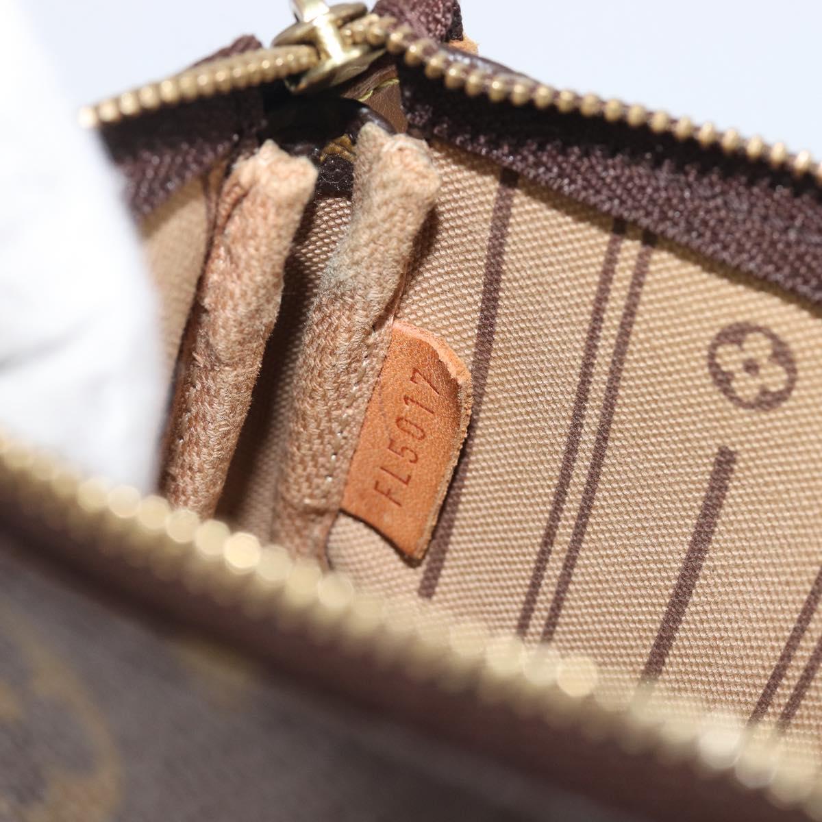 LOUIS VUITTON Mini Pochette Accessoires Pouch T&B M60153 LV Auth 214019V
