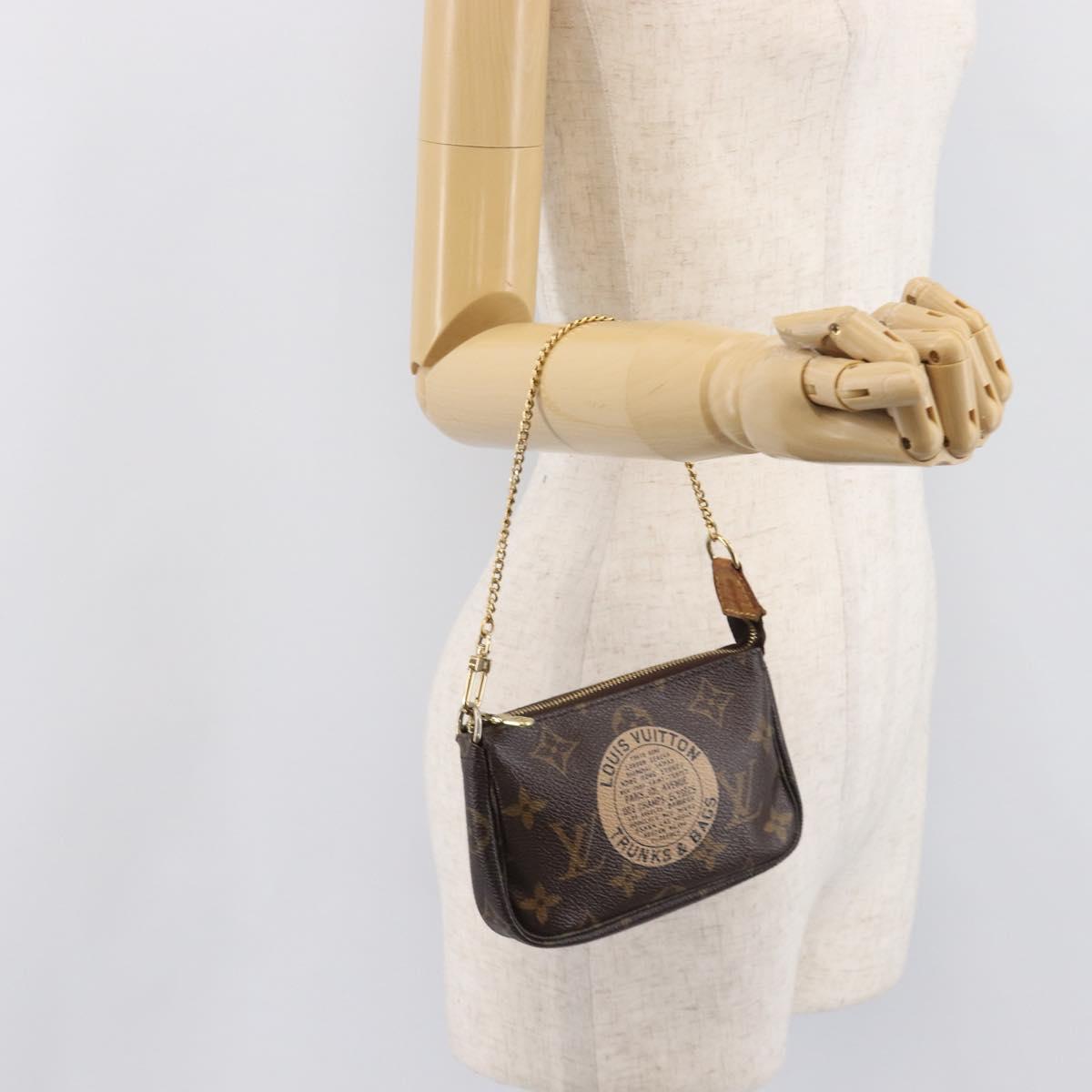 LOUIS VUITTON Mini Pochette Accessoires Pouch T&B M60153 LV Auth 214019V