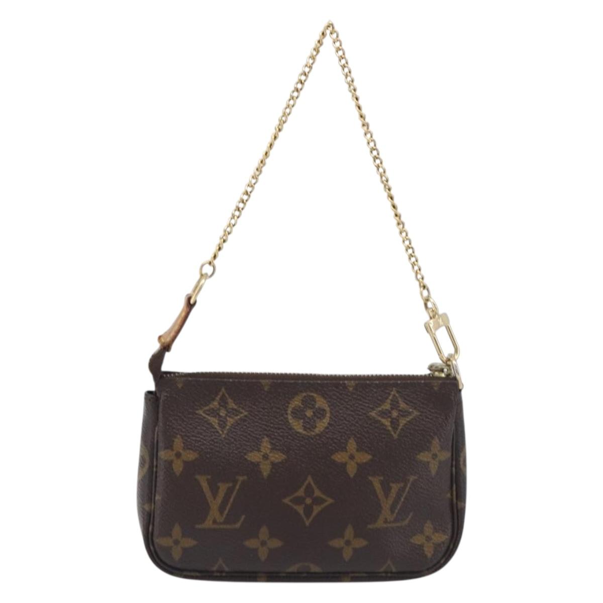 LOUIS VUITTON Mini Pochette Accessoires Pouch T&B M60153 LV Auth 214019V