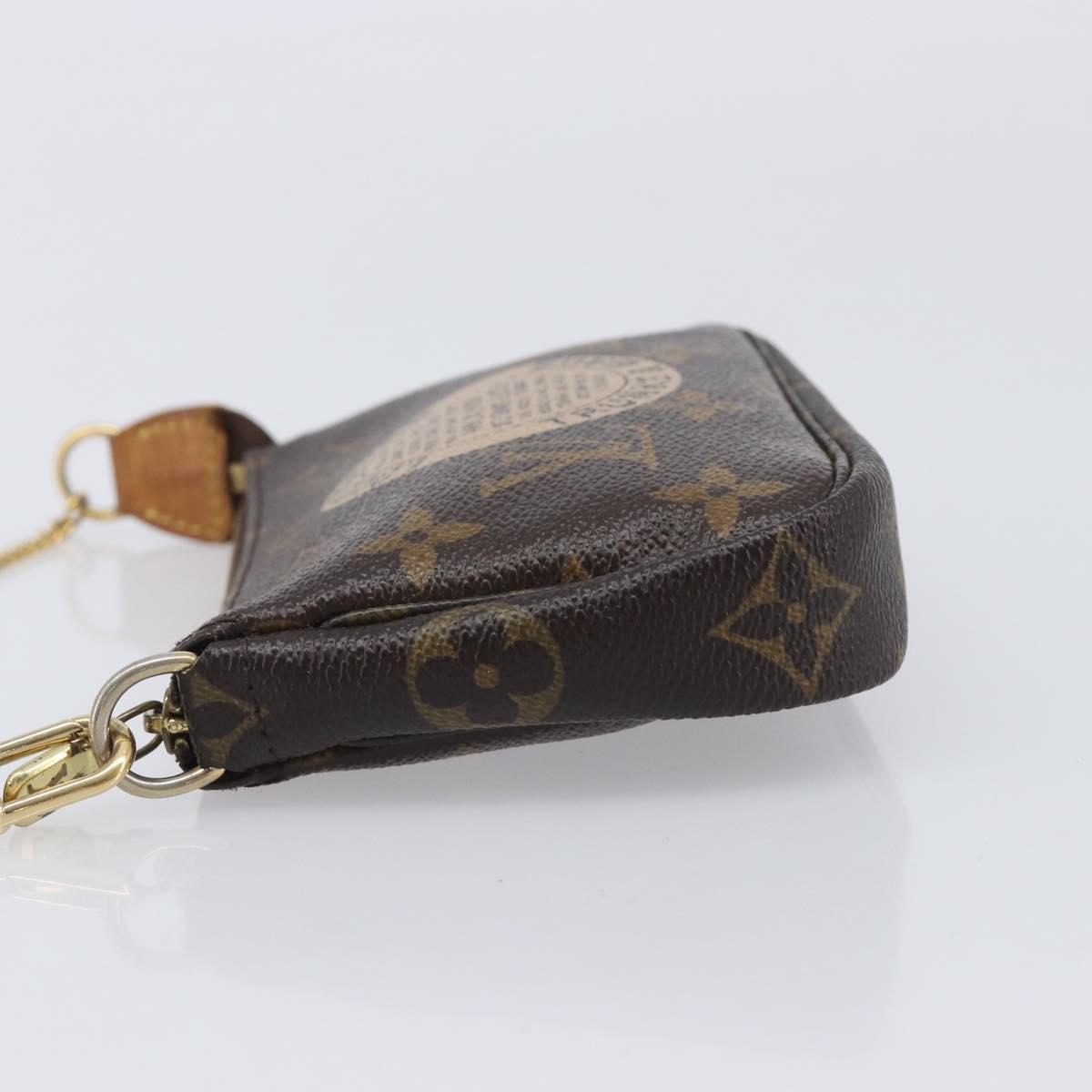 LOUIS VUITTON Mini Pochette Accessoires Pouch T&B M60153 LV Auth 214019V