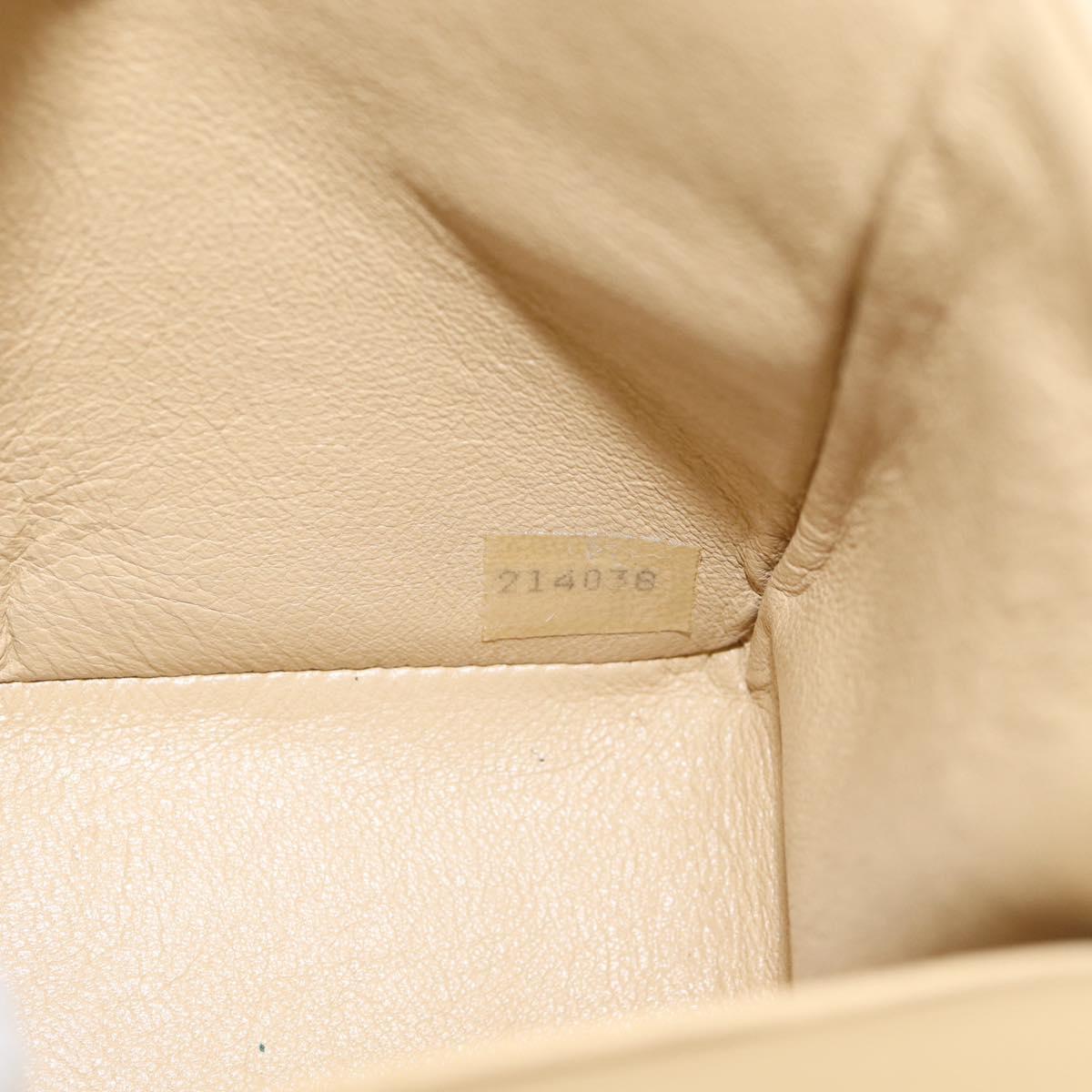 CHANEL Matelasse 25 Chain Shoulder Bag Lamb Skin Beige Gold CC Auth 214025SAM