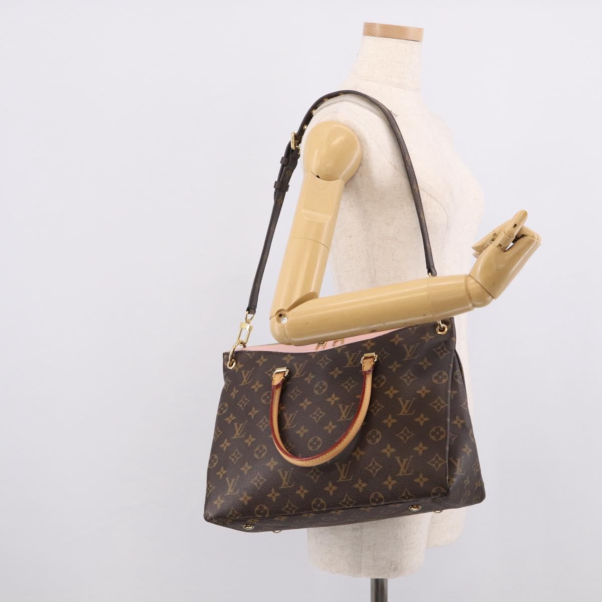 LOUIS VUITTON Monogram Pallas MM Hand Bag 2way LV Auth 214028SAM