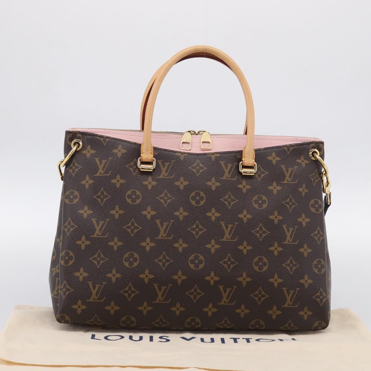 LOUIS VUITTON Monogram Pallas MM Hand Bag 2way LV Auth 214028SAM