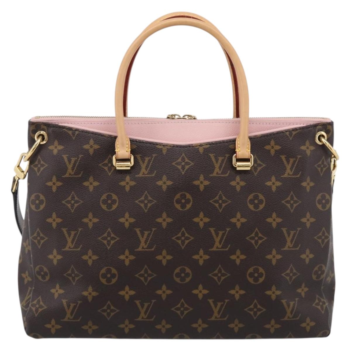 LOUIS VUITTON Monogram Pallas MM Hand Bag 2way LV Auth 214028SAM